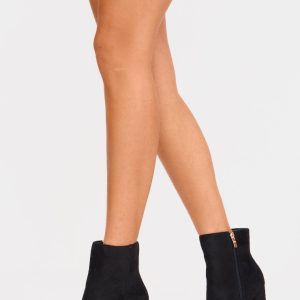 Black Behati Faux Suede Ankle Boots