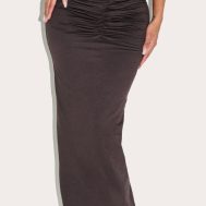 81be4835992ccef8e3479d32db92cb288fb8898f_CNL8230_2_shape_chocolate_super_soft_ruched_waist_maxi_skirt
