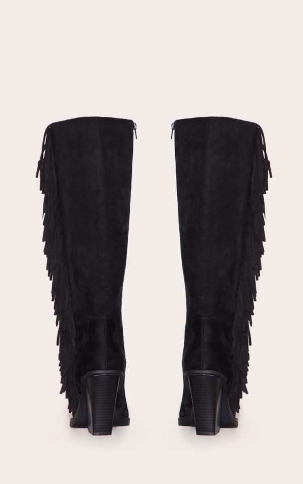 8244dfe22c6a7cf2c3ed9055d50a3f3de69652a9_CNL7201_3_black_faux_suede_point_toe_fringed_high_block_heel_knee_boots