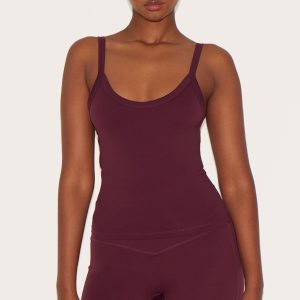 Deep Burgundy Ultimate Sculpt Strappy Gym Vest