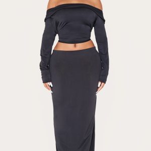 Shape Black Sculpt Maxi Skirt