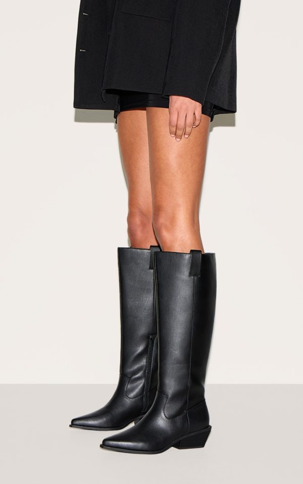 834931b95399c4309fe78b2fe2f9f99575129d1f_CNL7195_5_black_black_pu_point_toe_western_knee_high_boots
