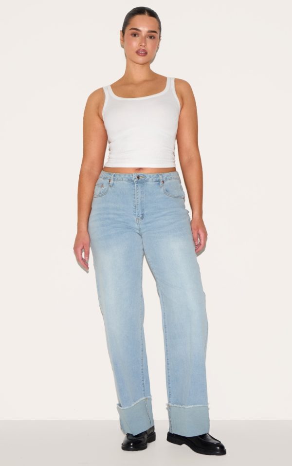 83686b2e4076a3fa61972cf026efc67dd76a7b91_CNM1003_1_shape_light_blue_stretch_denim_highwaisted_distressed_turn_up_hem_jeans