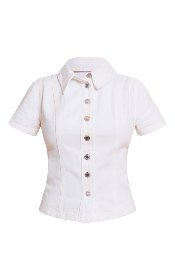 83d68aee349b9605822754f1237153c294049efc_CNM6360_5_petite_white_denim_button_up_short_sleeve_shirt
