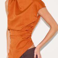 8426902f4a97ca083c0bc696fefaf2ccfc02e9c0_CNL9467_4_rust_woven_ruched_asymmetric_long_top