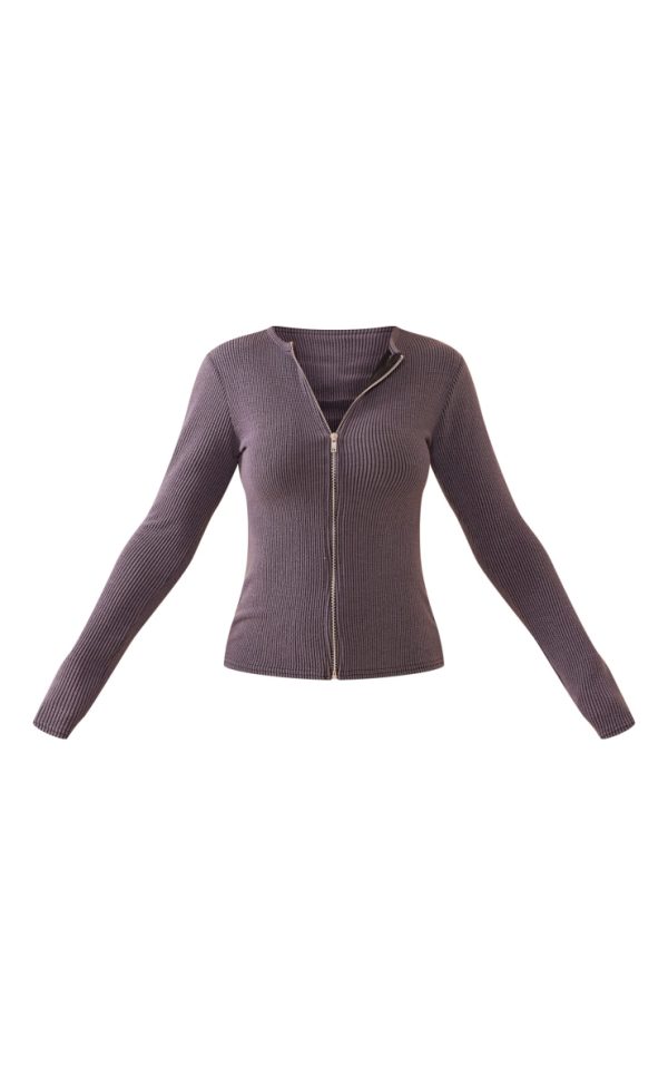 847e6b0ac0095e149259cd2e0447b197353fa423_CNH3126_5_charcoal_two_tone_rib_longline_zip_up_top
