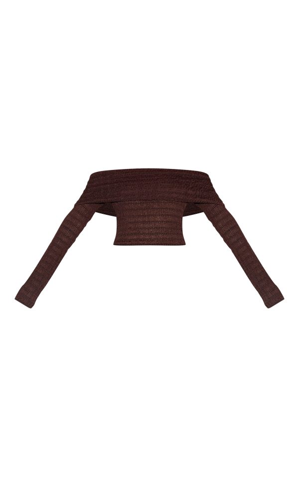 850bdbfc4cf9f8ef9ab0dc64b4e31561b624b593_CNM9196_5_chocolate_bardot_textured_knit_top