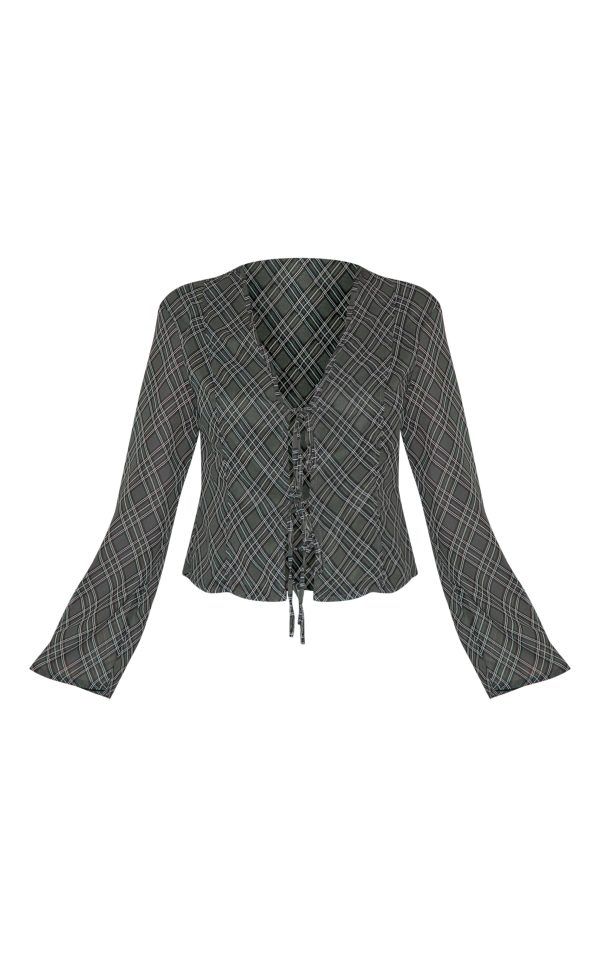 85cf8c0545fad19c2d711d4968328c9a98fac9e1_CNL9821_5_green_check_chiffon_fit_front_blouse