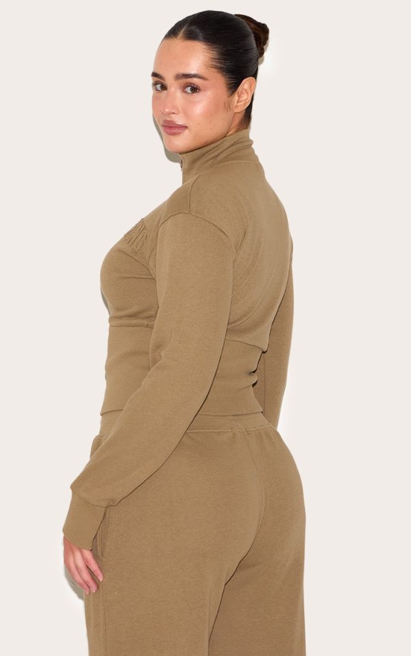 860eb93c807574d35f100bec9691abaa5e1ef8db_CNM0921_2_shape_khaki_pocket_detail_fitted_zip_up_sweatshirt
