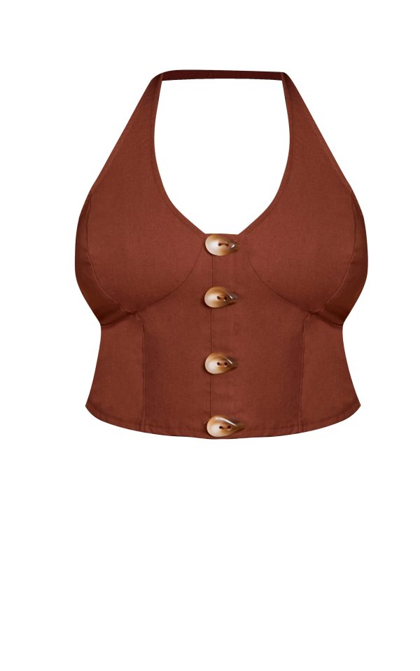 8674db4169cd923b6aec6e490f6040862083a922_CNN0787_5_plus_chestnut_woven_halterneck_button_detail_top