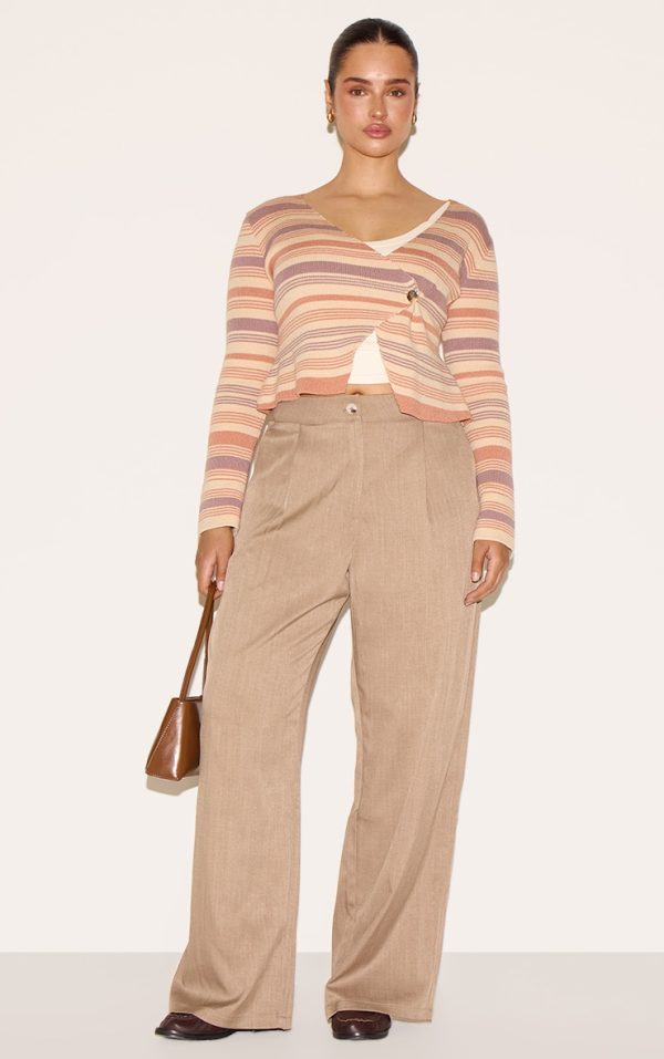87bc15e66fdc4b8f4053f0a6e8b3932a1f851737_CNM8081_3_shape_peach_knitted_strippred_wrap_over_gold_button_cardigan