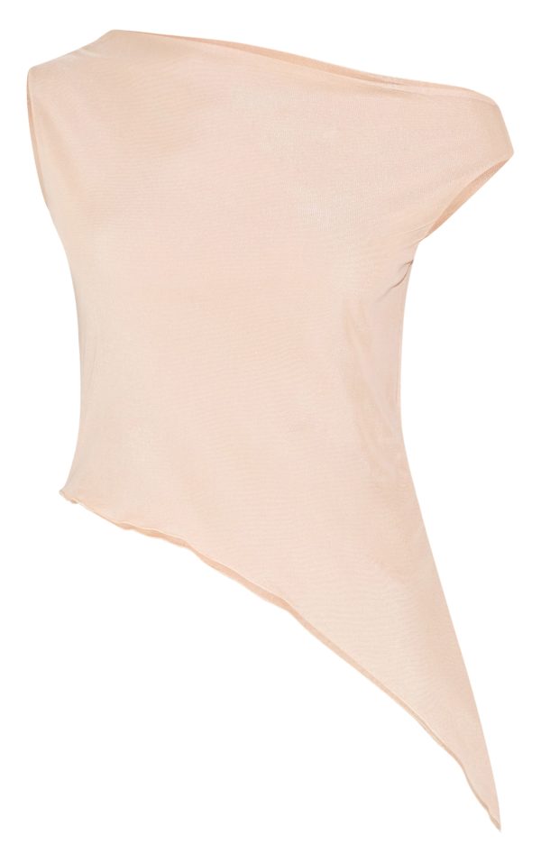 88dd2d32c43fcd587408dd1cb47a7a9e502842a4_CNM6301_5_almond_asymmetric_neck_mesh_top