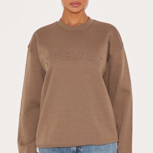 Taupe Premium Norway Embossed Sweatshirt