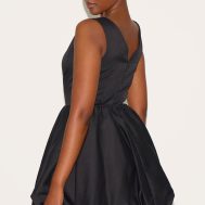 892a2e3a6da545db8ebcf4b5d1b91305e252b31c_CNK1232_2_black_tailored_woven_v_neck_puffball_mini_dress