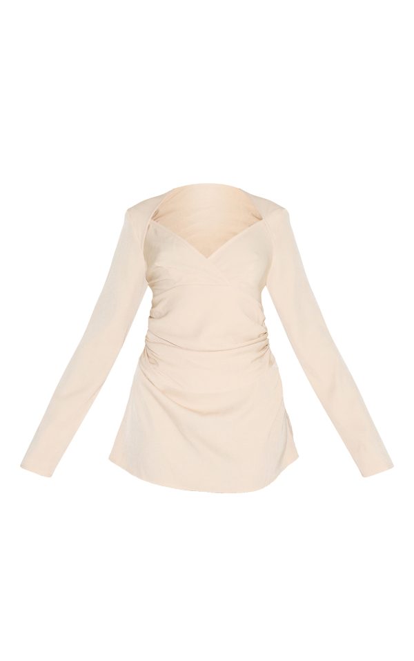 8983bc93ed3a9ae732244b178f8ba11d0d335906_CNM1370_5_shape_pebble_woven_tailored_square_neck_ruched_side_flippy_mini_dress
