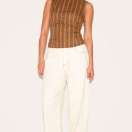 898a726fa994a431f887e384e9c4618f0048edb9_CNM3442_3_petite_chocolate_woven_pinstripe_boatneck_top