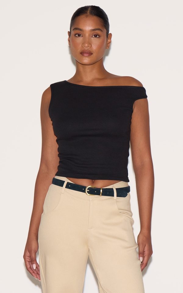 8994e4d6326eb7eeb1320ec071fe461ff05960b5_CNM6002_1_black_ribbed_asymmetric_detail_vest_top