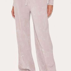 Light Grey Prettylittlething Washed Low Rise Oversized Wide Leg Joggers