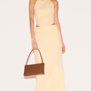 Butter Yellow Woven Maxi Skirt