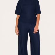 8c5ad8dce9dc7373a2906aea385e61bd52786d14_CNM2626_3_plus_navy_soft_touch_ruched_oversized_short_sleeve_t_shirt
