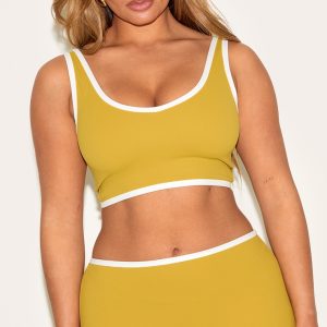 Shape Olive Active Contrast Binding Sports Bra