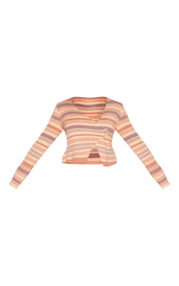 8cb23f6e29ad9921b3dbacb0edb2945087597179_CNM8081_5_shape_peach_knitted_strippred_wrap_over_gold_button_cardigan