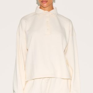 Petite Cream Loopback Mini Sweat Shorts