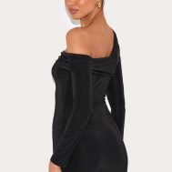 8dcd2a1fbf9942851554f8949c09c9a8d3b01c24_CNM1608_2_black_double_layer_slinky_off_shoulder_mini_dress