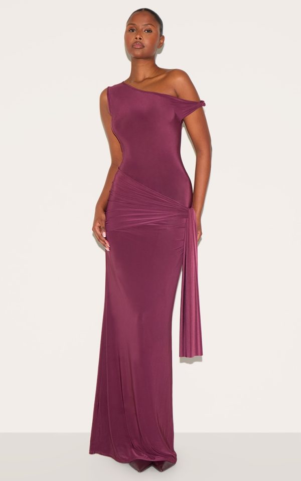 8df886861f8f42eb7feecd2312bd10a237b24df3_CNM7986_1_wine_slinky_off_shoulder_wrap_detail_maxi_dress