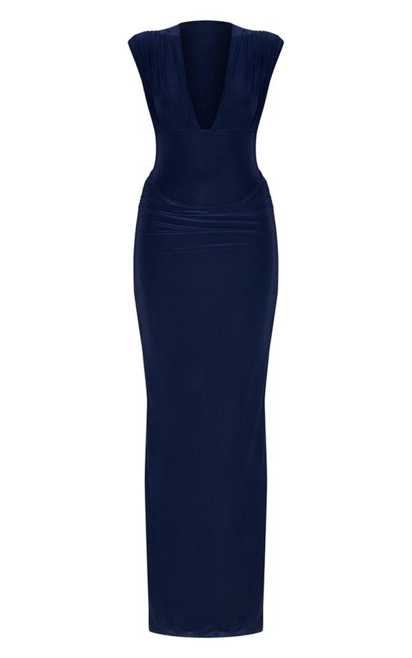 8f41e680a767c327128b282e5c44c37fdc53bcdf_CNM8667_5_navy_double_layer_plunge_ruched_shoulder_drape_waist_maxi_dress