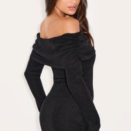 8f78436c07fb4f77cc4f1364214a7afb0f54d3ea_CNM0599_2_black_brushed_rib_bardot_long_sleeve_bodycon_dress