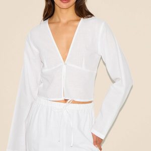 White Long Sleeve Top