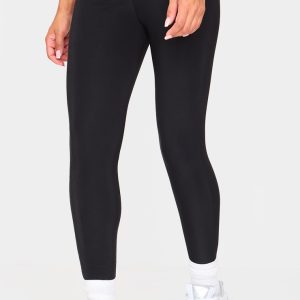 Maternity Black High Waist Slinky Leggings