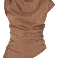 8fba68f97389c5fd33bd982002bb66d7d6ab1d66_CNL9466_5_chocolate_woven_ruched_asymmetric_long_top