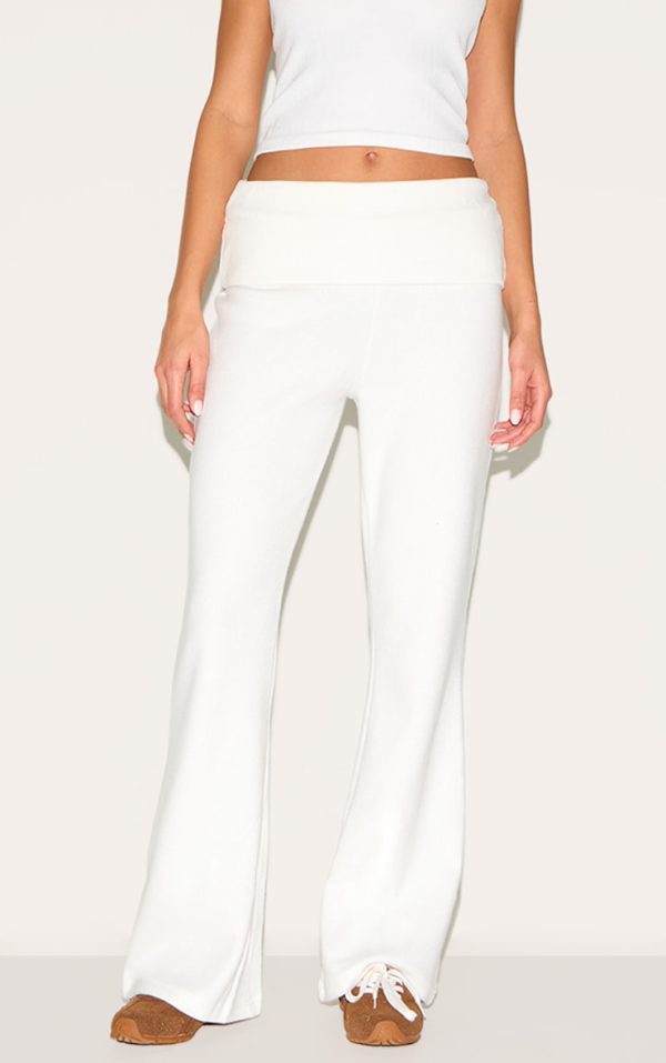 8fde40fc7ee50fc09fcaeb2a33afeaca5f244dcd_CNM2870_2_cream_super_soft_foldover_waist_flare_lounge_trousers
