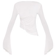 90bdcf5f9f22905624634fc7a2c431f4cdb025d5_CNM9923_5_white_burnout_mesh_ruched_front_flared_sleeve_long_top