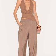 9142ddc04a6844a7b85ade08a0742eeefa344af3_CNM9064_3_mocha_burnout_mesh_cowl_neck_detail_long_top