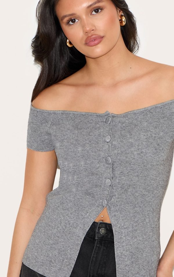 916672b466fc2b9d093c434311618a0c262342f4_CNL7642_1_ash_grey_rib_knit_button_up_bardot_split_hem_top