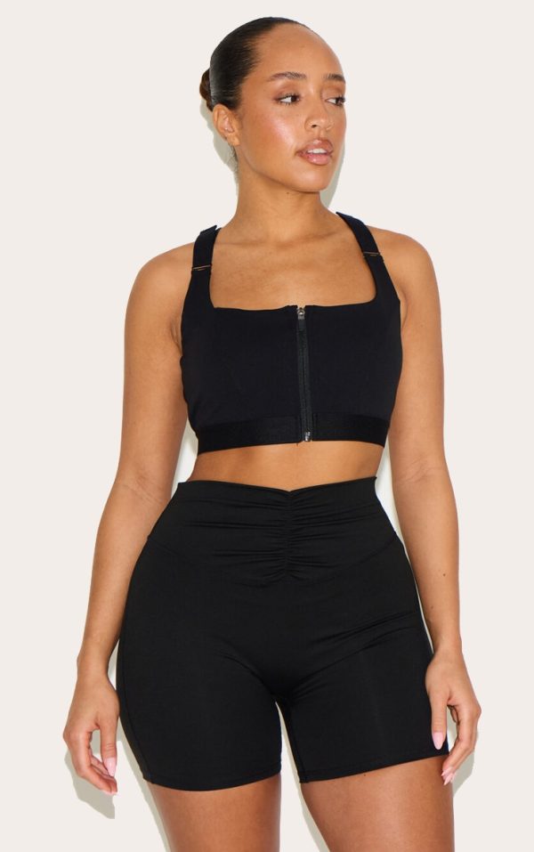 921ce8bbb49b710c688637eccd51e355943ba570_CNM2614_1_shape_blue_black_active_zip_front_adjustable_strap_padded_sports_bra