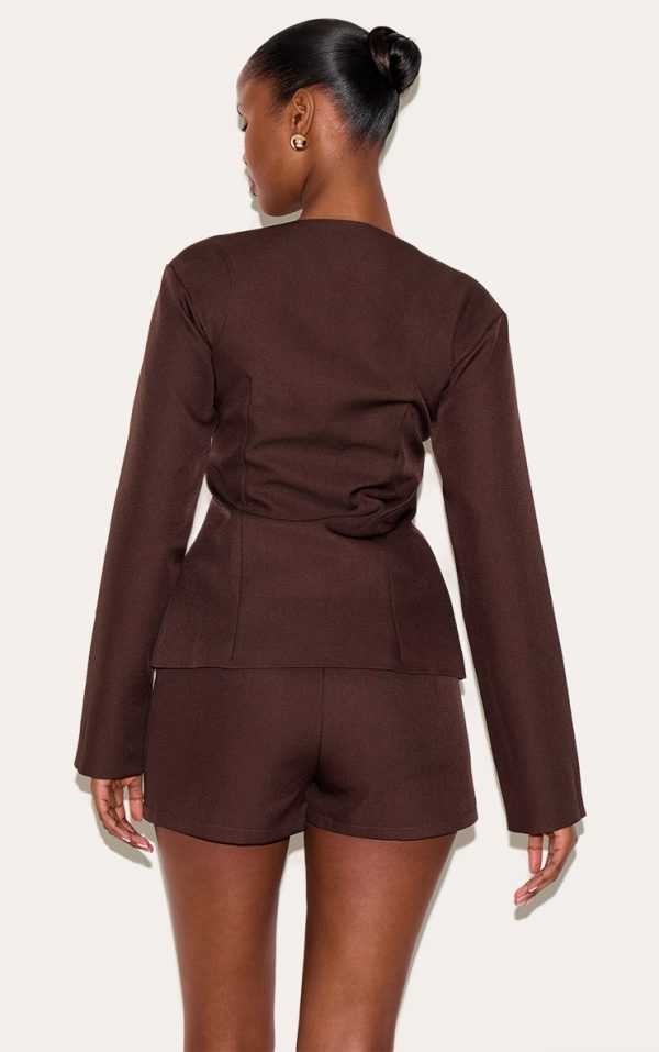 92a7f21ba6e29f19660c04bbdcaab05ab32c74e7_CNM1822_2_deep_chocolate_tailored_cinched_waist_asymmetric_blazer