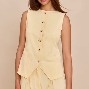Butter Yellow Tailored Waistcoat