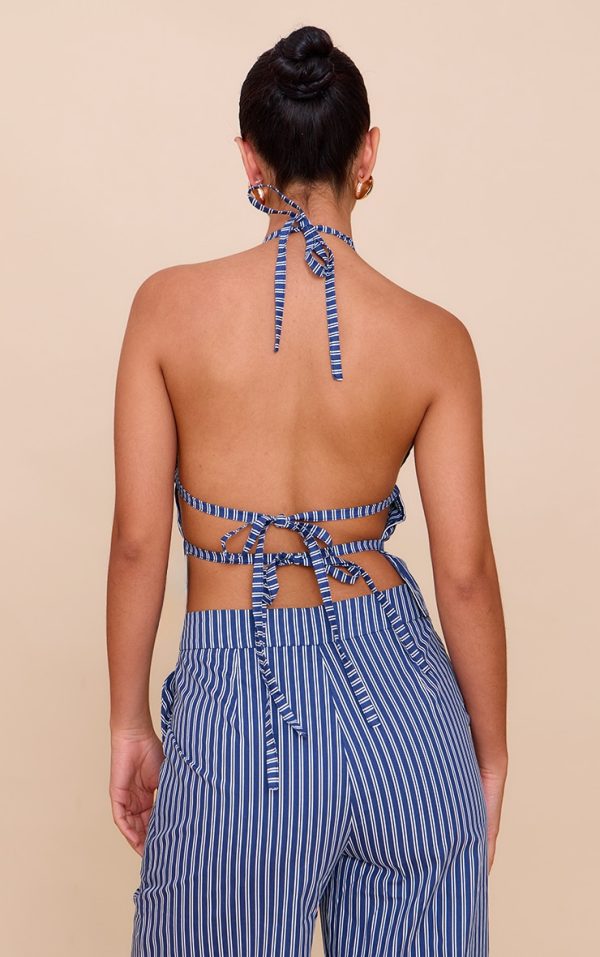 92d2271645885715ee4b878e3e583c7b0154444f_CNM1765_2_indigo_stripe_woven_ruched_backless_halterneck_long_top