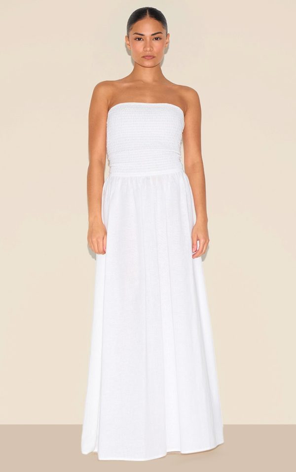 9381b8b1bcda52a81cb10bdf8bb969685138185b_CNM3954_1_petite_white_bandeau_shirred_detail_maxi_dress