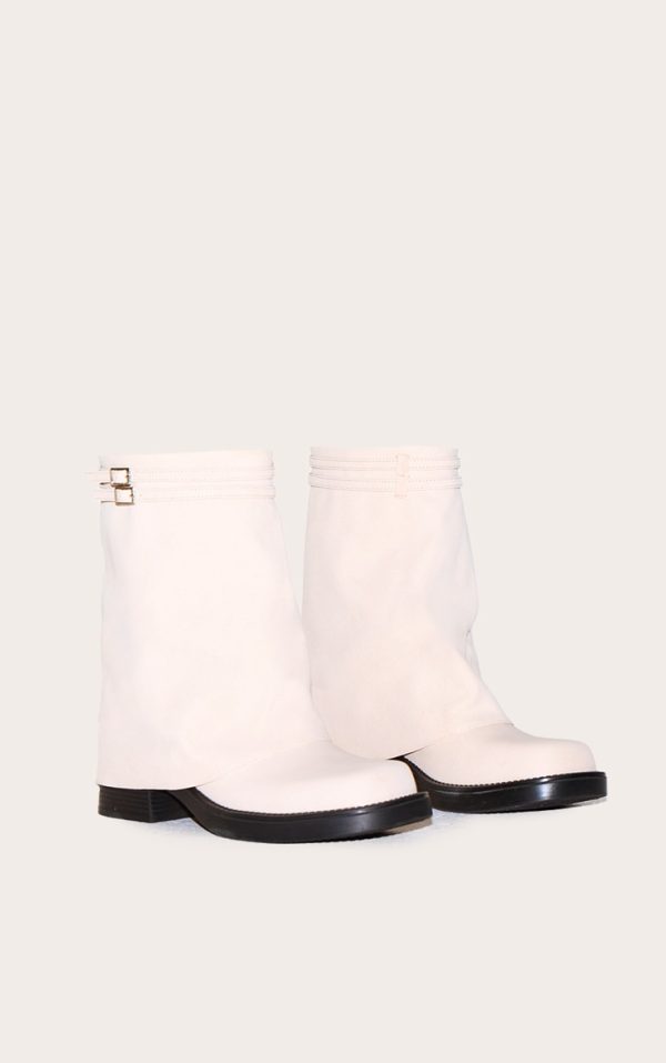 93873f9ad7d371edd3555f4050fa3fe35fcd9741_CNL7147_2_cream_faux_suede_round_toe_fold_over_buckle_strap_ankle_boots
