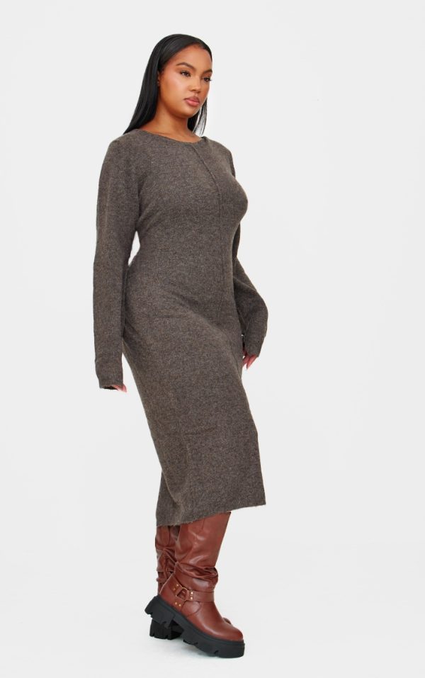 93d421d1c64ebf3ec4a2eb2c54a3ae05c4b4d0e4_CMT0101_3_plus_chocolate_knitted_seam_front_midaxi_dress