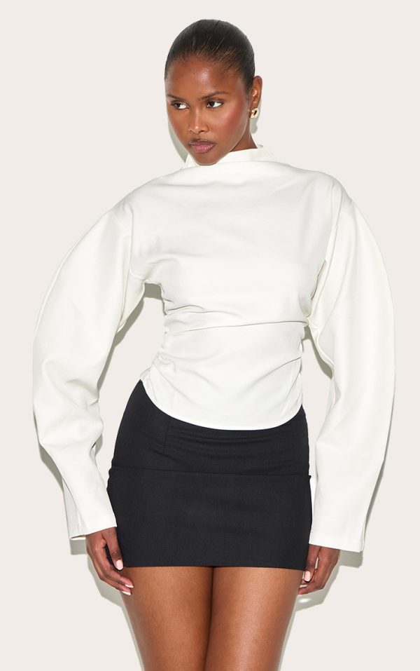 943ea518366d5b3d5d41685550f42aa003a607d9_CNM3881_1_cream_woven_highneck_fitted_top