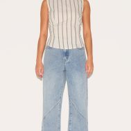 956abcb71d139301c1433eba207a5ed9396800c1_CNM3443_3_petite_white_woven_pinstripe_boatneck_top