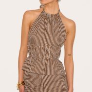 958e5e33783c0709c74147ac3bef1adb3f78df11_CNM2669_4_tall_chocolate_stripe_woven_ruched_backless_long_top