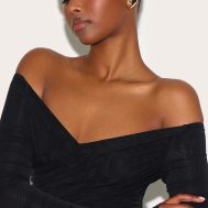 95b746cfbdb246b75148432d669d95d1fed7110b_CNM8959_4_black_bandage_mesh_bardot_layered_ruched_maxi_dress