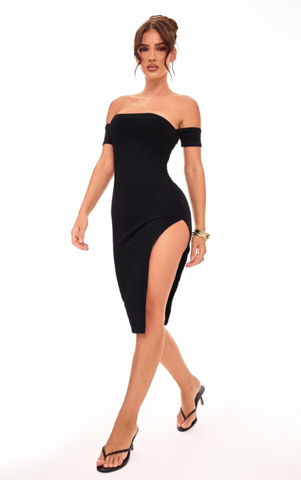 95c7db0ea0f03e234c71e217bfc5bb96aba50b05_CMH3775_1_black_cuff_detail_side_split_midi_dress